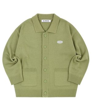 COLLAR KNIT CARDIGAN_OLIVE