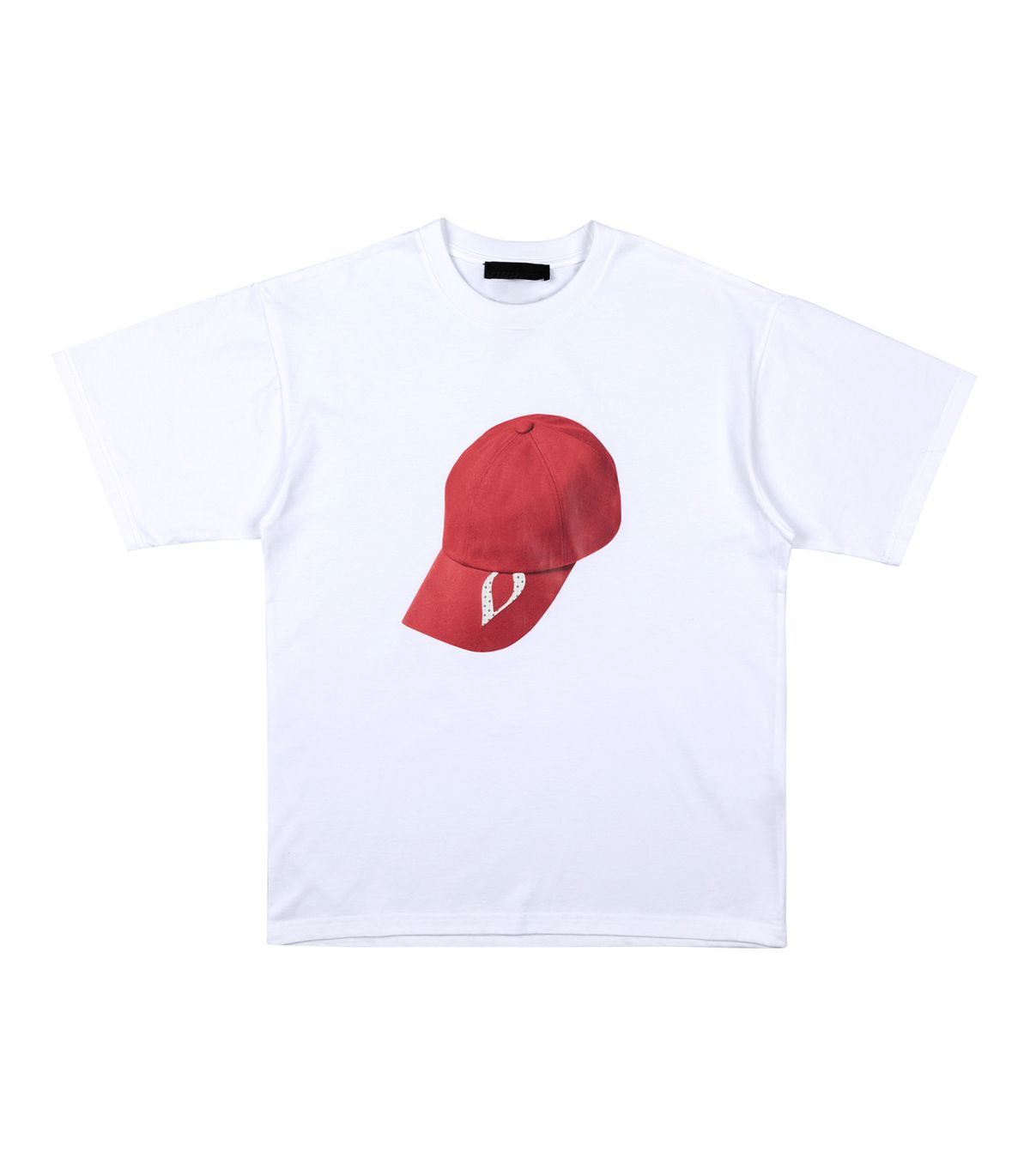 바이브레이트(VIBRATE) V CAP LOGO PRINTING T-SHIRT (WHITE)