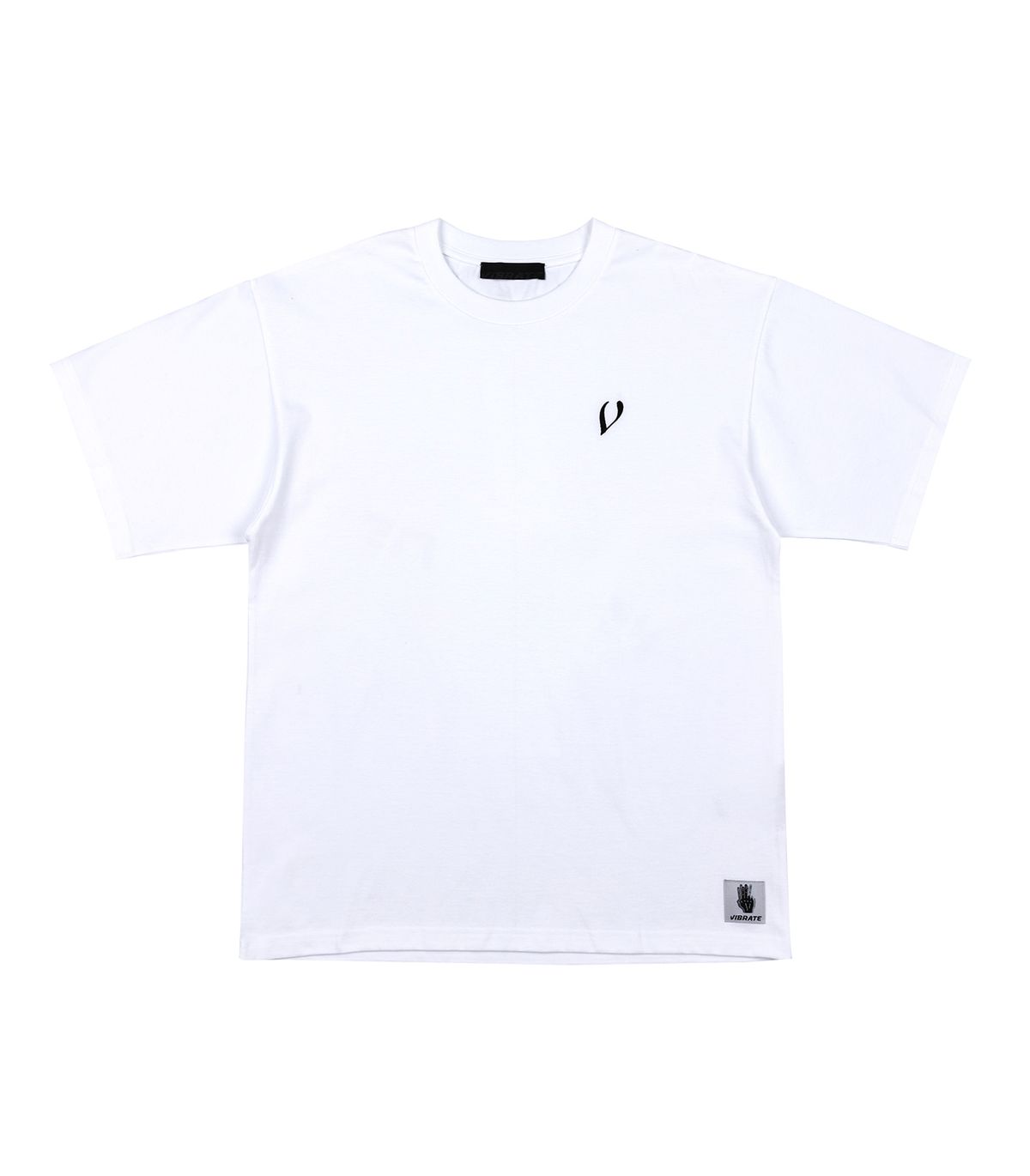 바이브레이트(VIBRATE) FINGER LOGO PRINTING T-SHIRT (WHITE)