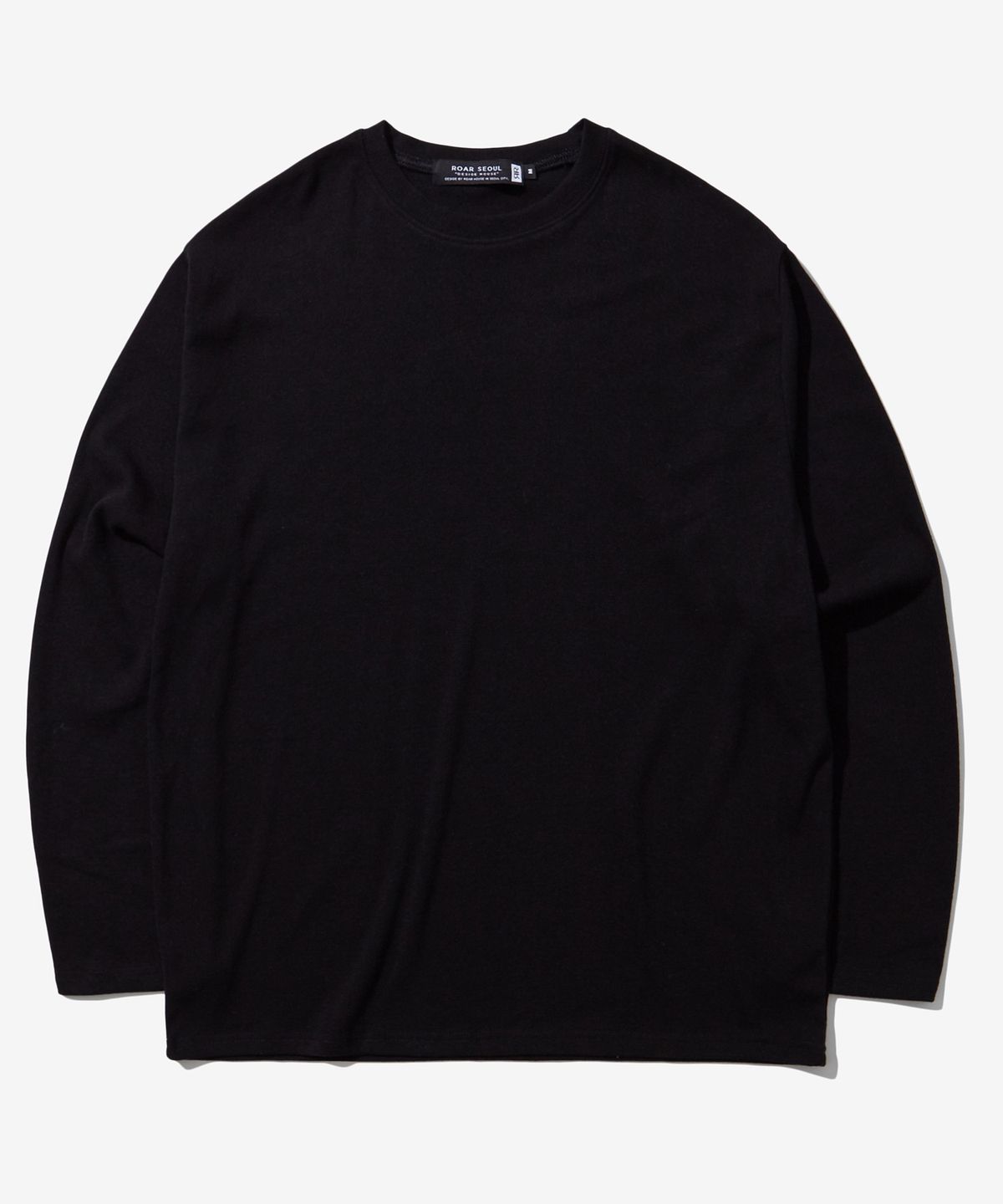 오드닷(ODD DOT) (Unisex)네츄럴 하프 니트 라운드 티셔츠_BLACK