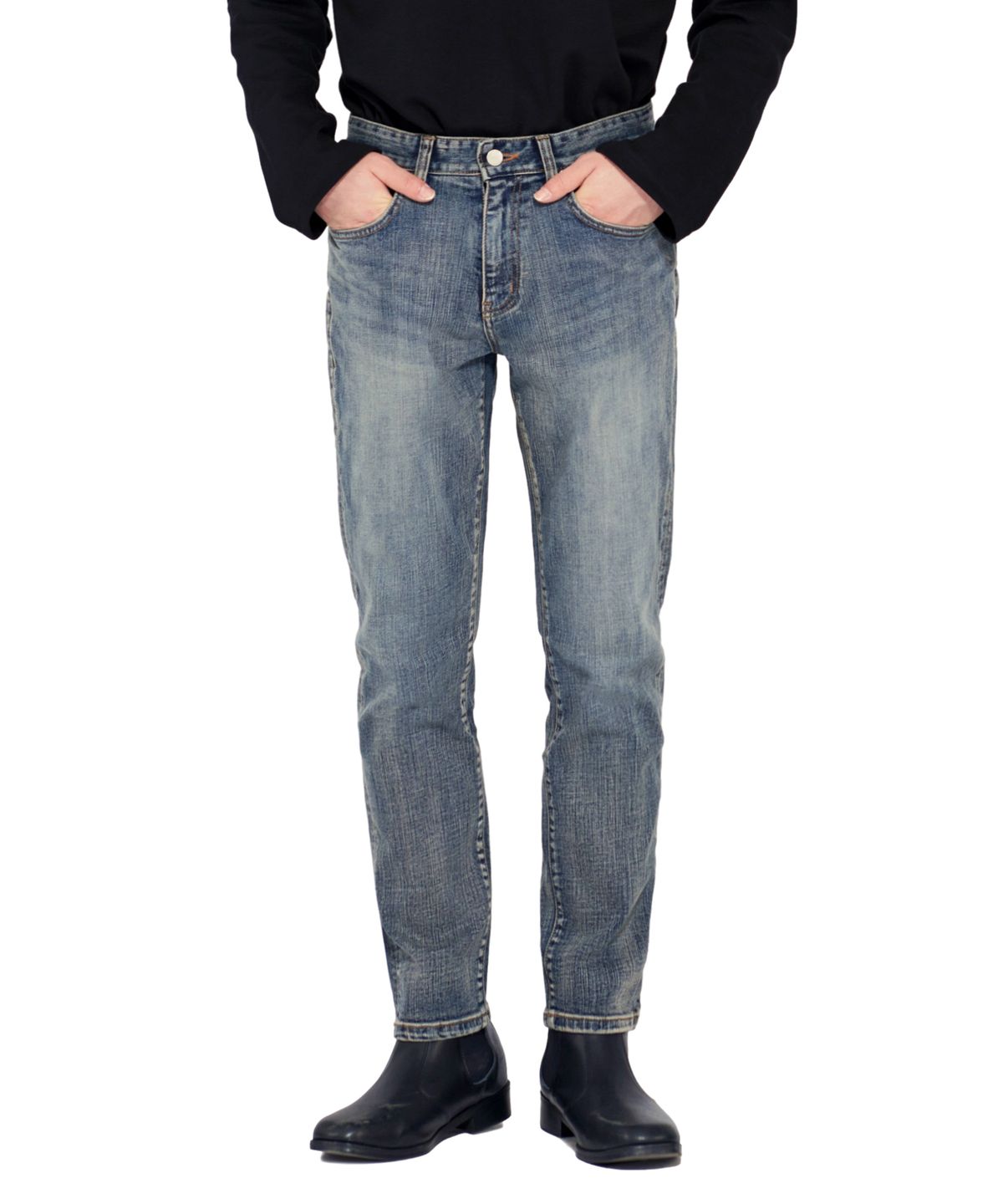 덴메이드(DENMADE) DEN2715 tinct blue slim crop