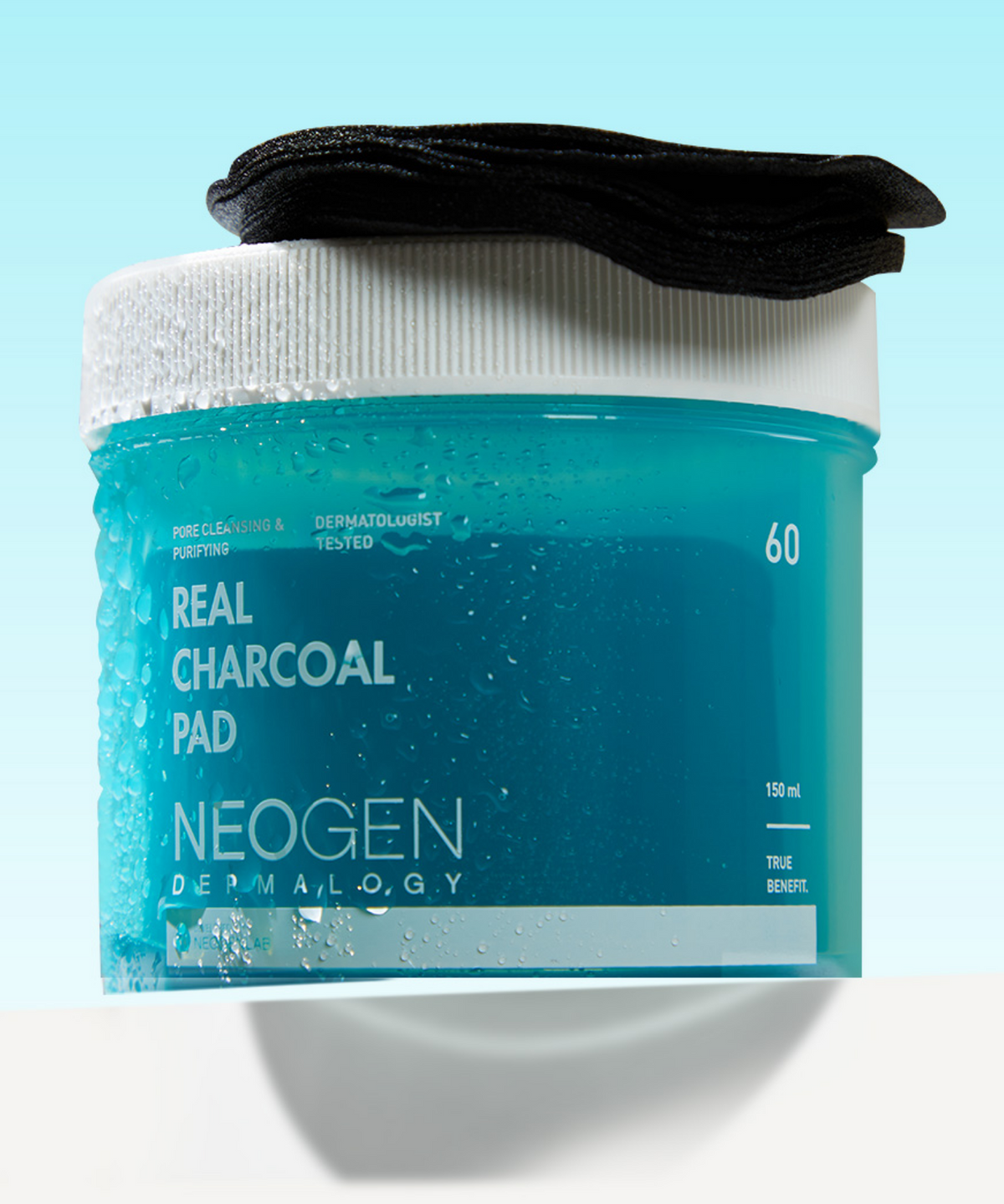 네오젠(NEOGEN) 묵은 각질관리 모공케어 리얼 참숯 챠콜 토너패드 60매