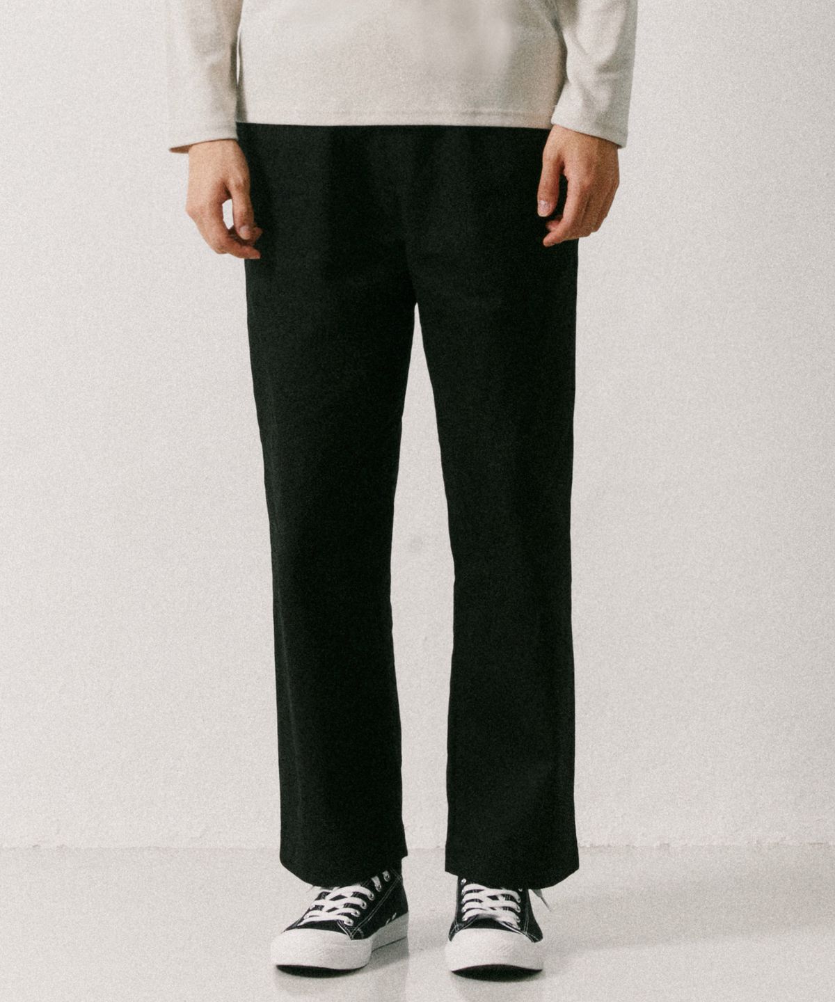 오드닷(ODD DOT) (Unisex)퍼펙트 와이드 밴딩 팬츠_BLACK