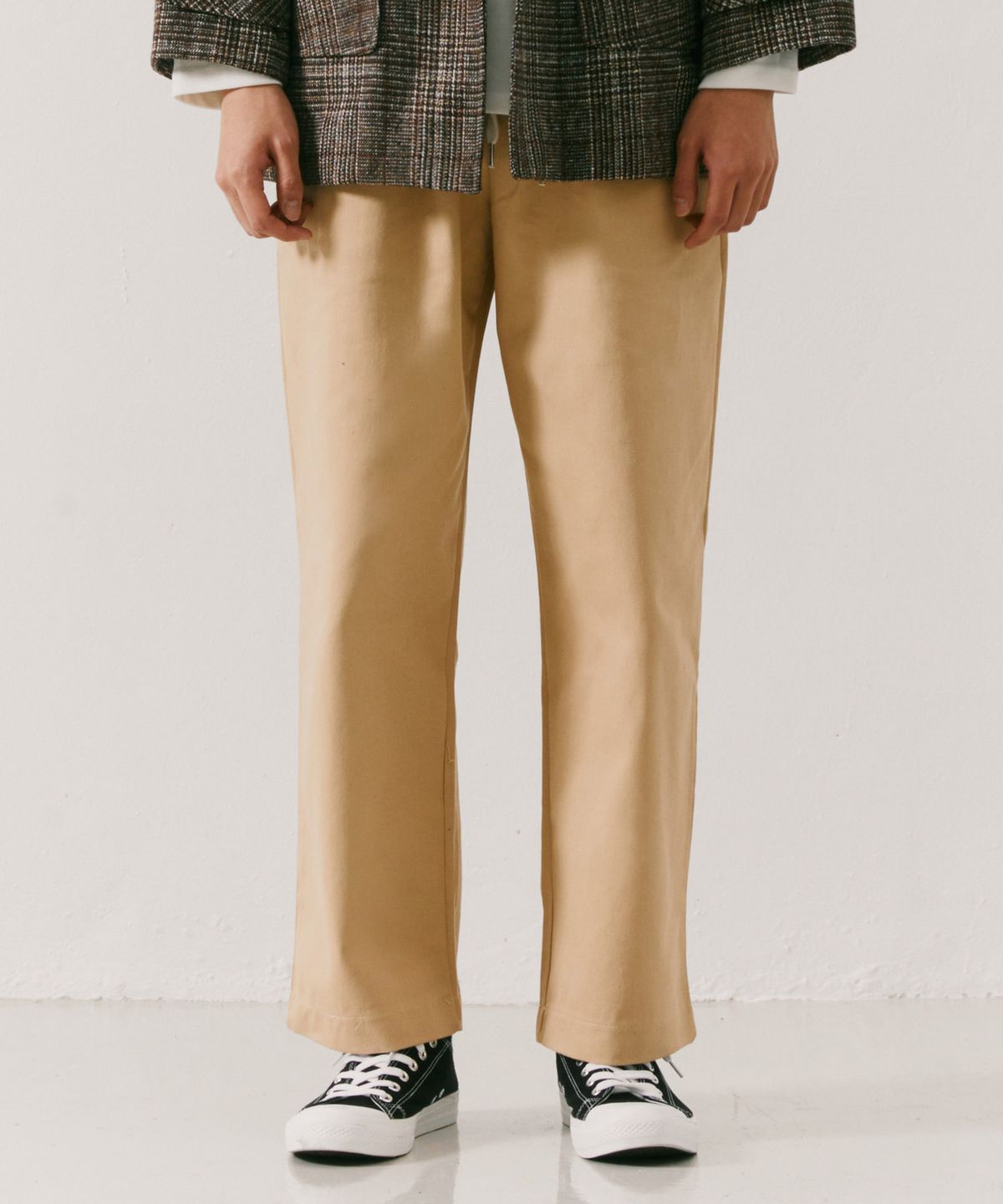 오드닷(ODD DOT) (Unisex)퍼펙트 와이드 밴딩 팬츠_BEIGE