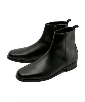 4cm 소가죽 스퀘어토 지퍼 부츠 스펜서(CR0034)