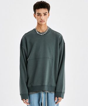 인사인스 라이너 오버핏 맨투맨 (다크그레이)