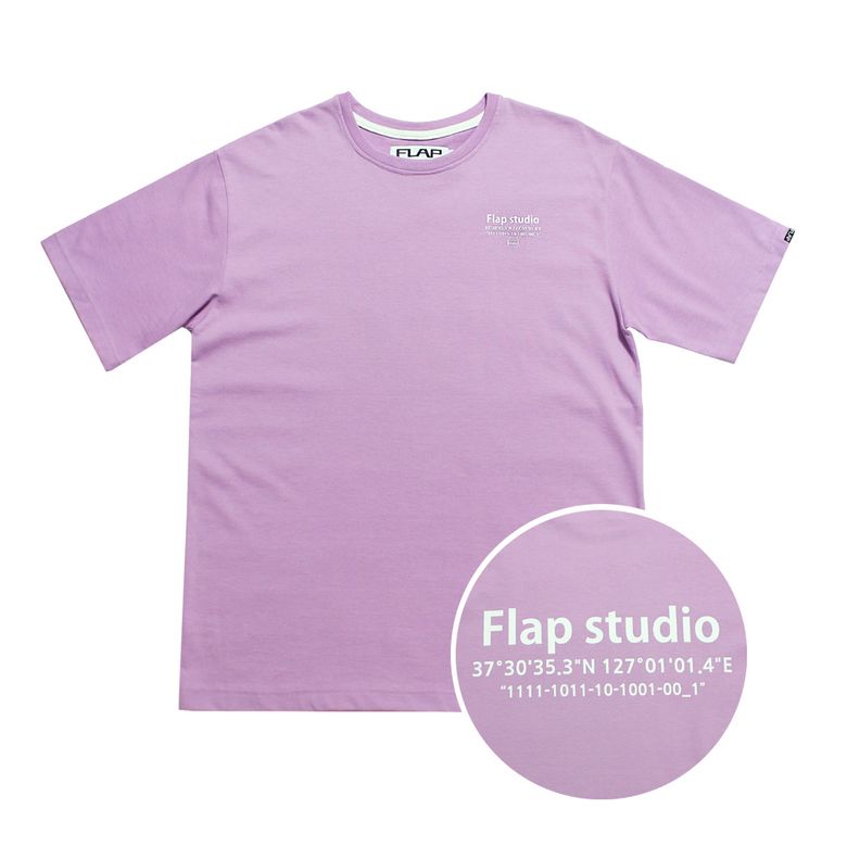 로고 프린트 티셔츠(Purple)