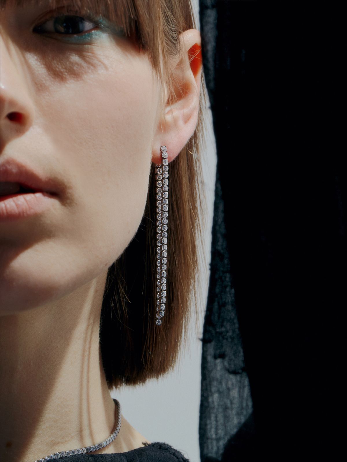 원이너프(ONE ENOUGH) Lights Tennis Earring