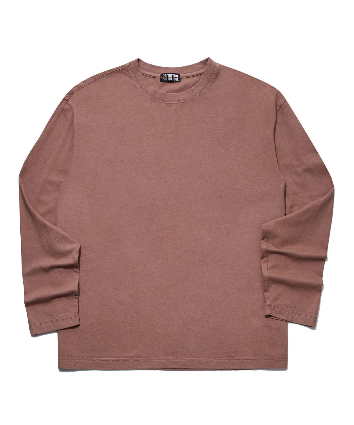 폴루션(POLLUTION) PIGMENT BACK LOGO LONG SLV T DUST BRICK