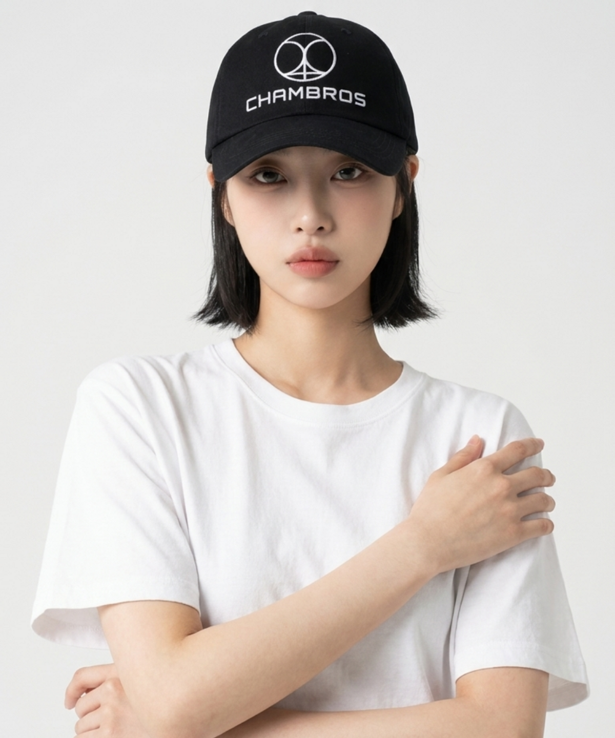 챔브로스(CHAMBROS) 기본 로고 볼캡 BASICS LOGO BALL CAP [BLACK]