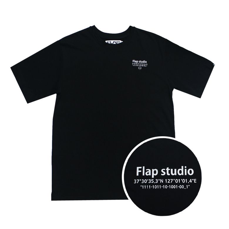 로고 프린트 티셔츠(Black)
