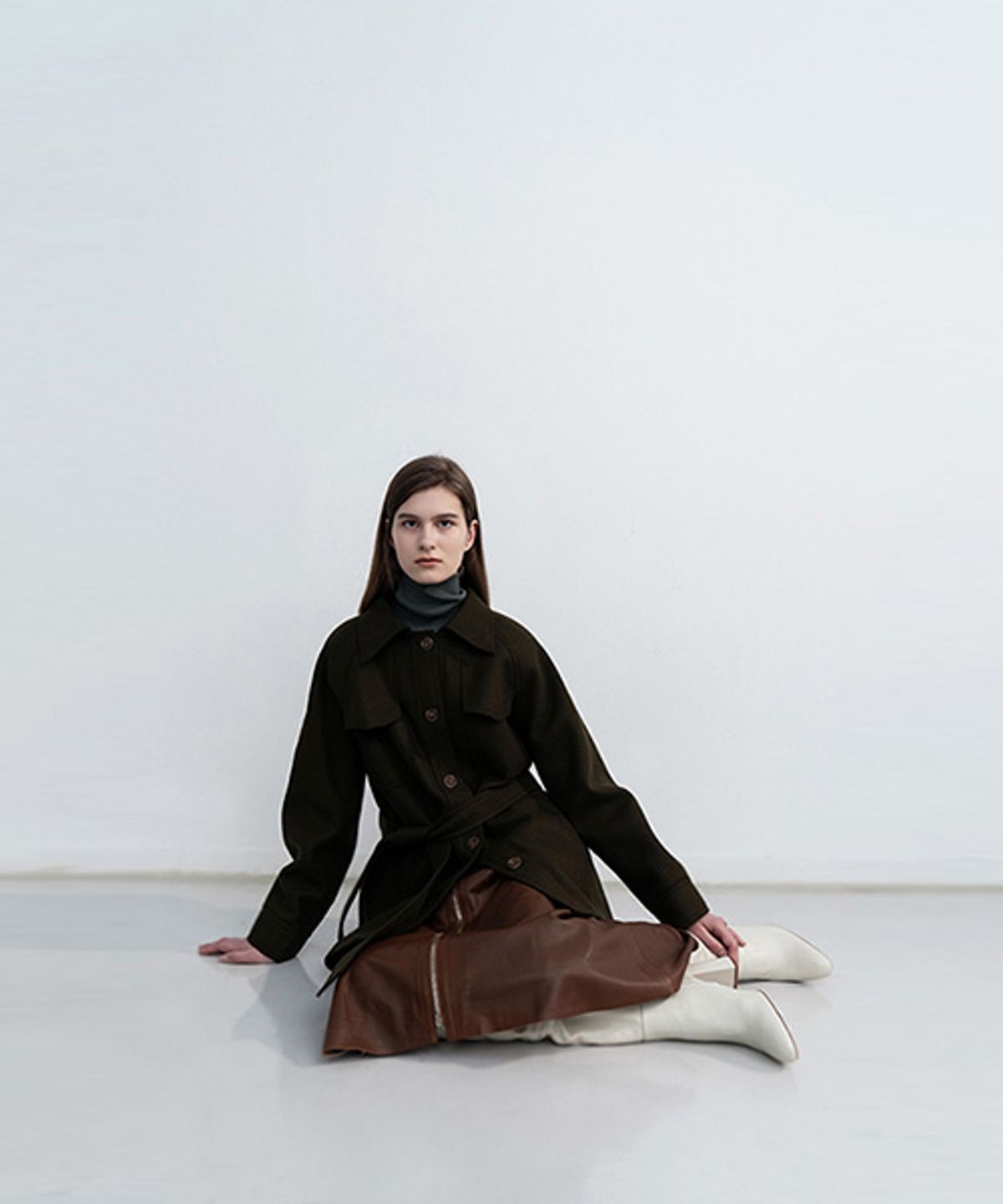 아바몰리(AVA MOLLI) ADW-JKK104-20 VICTORIA SHIRTS JACKET (Khaki)