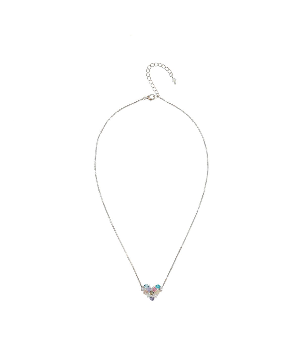 스윙셋(SWINGSET) Heart Beads Necklace (Rainbow)