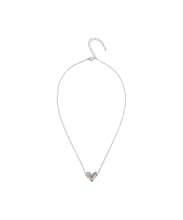 Heart Beads Necklace (Rainbow)