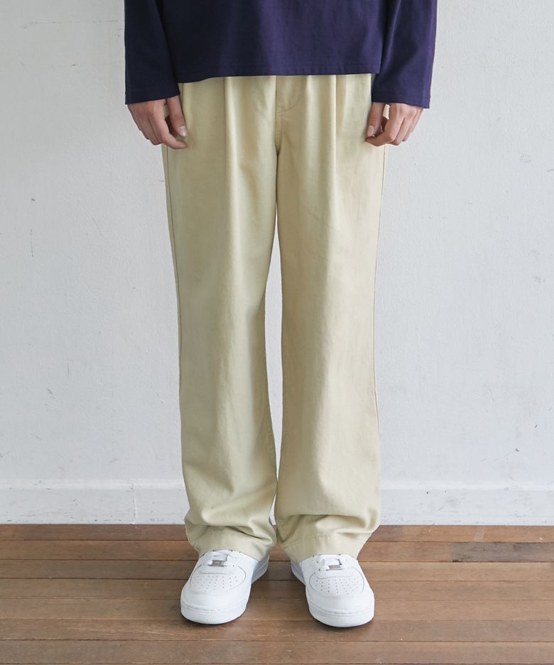 COTTON TAPERED EASY PANTS