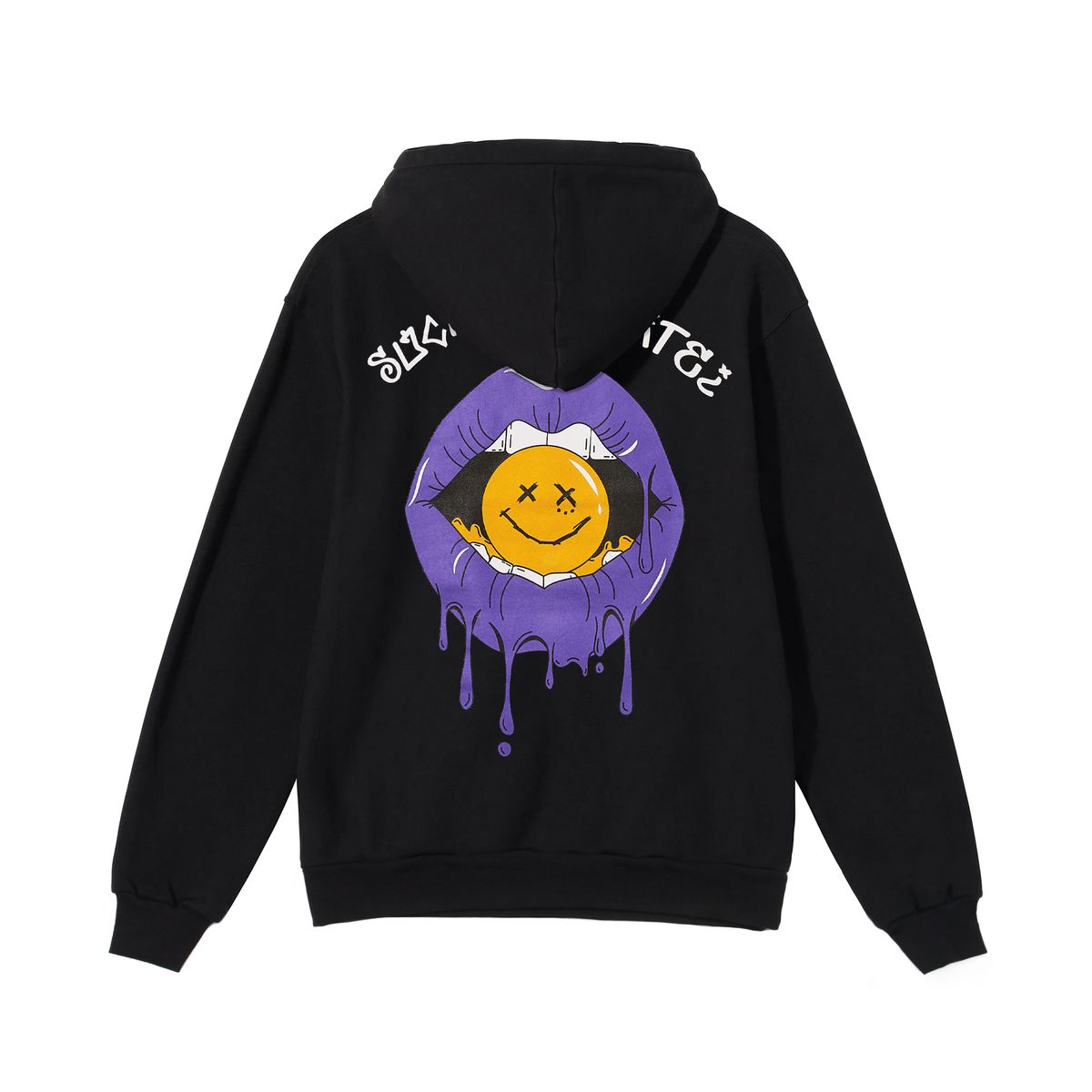 아케인 펑크(ARCANE FUNK) PURPLE LIP HOODIE black