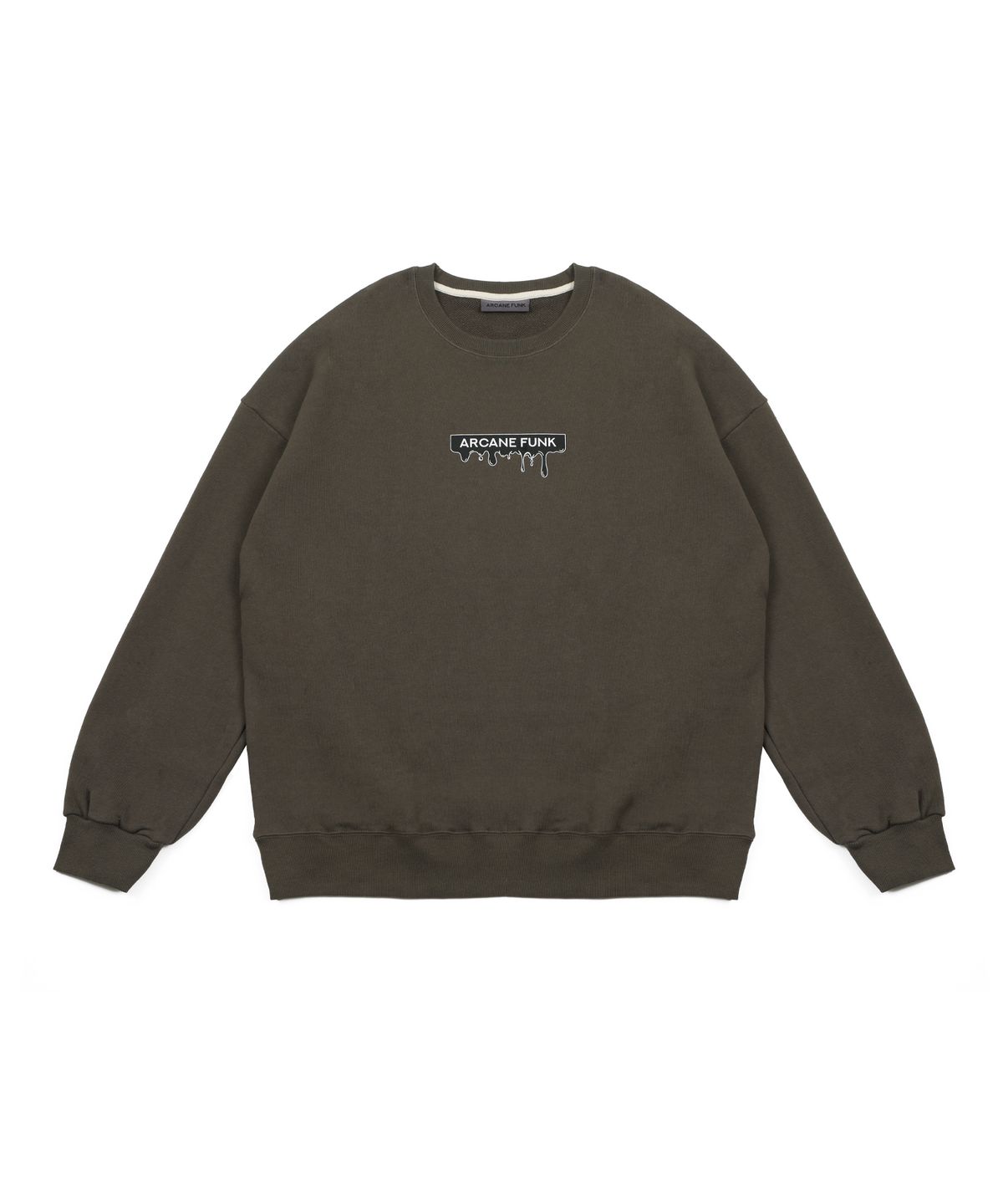 아케인 펑크(ARCANE FUNK) BASIC LOGO SWEATSHIRT khaki