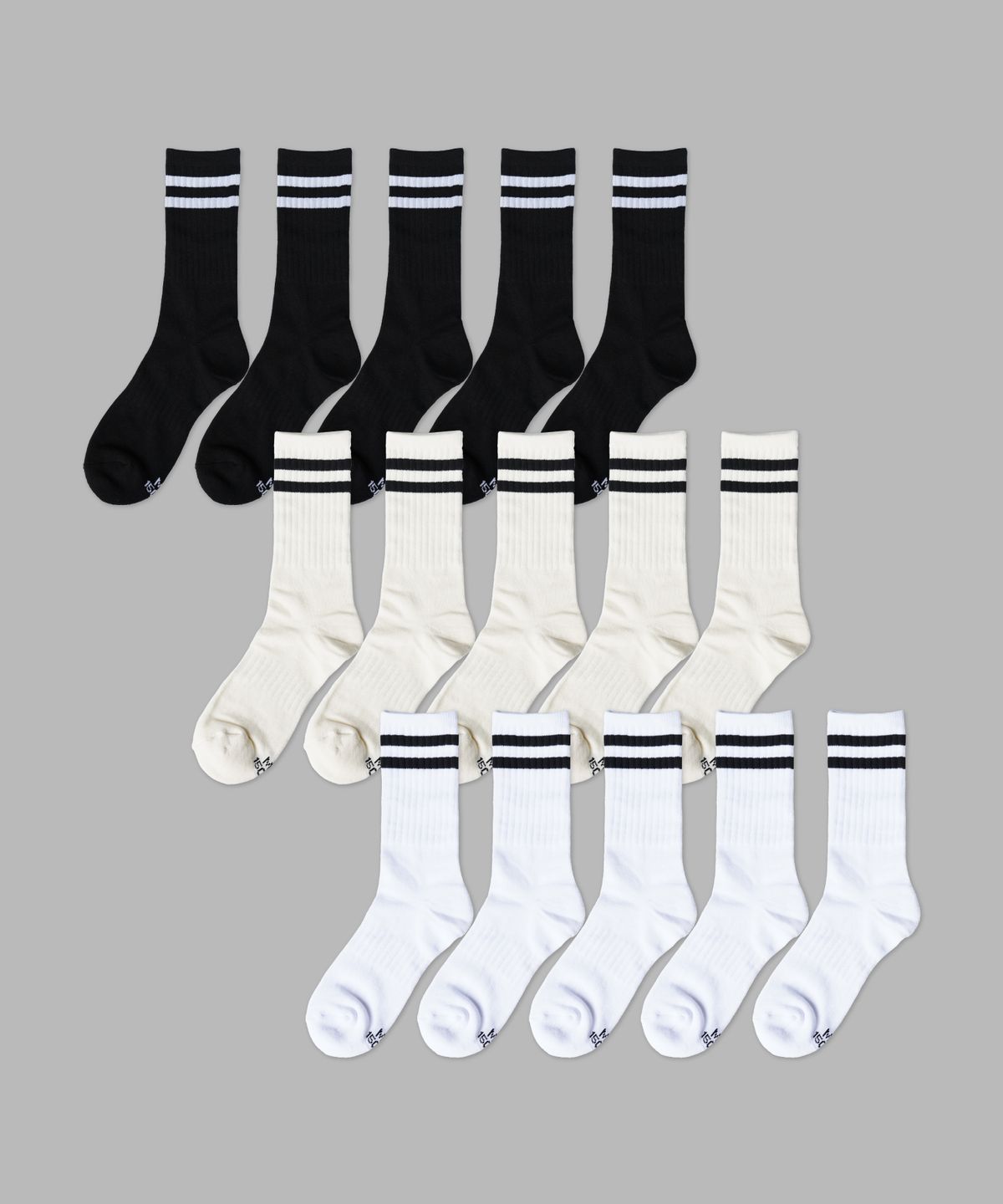 일오공칠(IL-O-GONG-CHIL) [10PACK] 1507 빈티지 엠보 스케이트 삭스 - 아이보리 / 블랙 /스노우 화이트(M size)