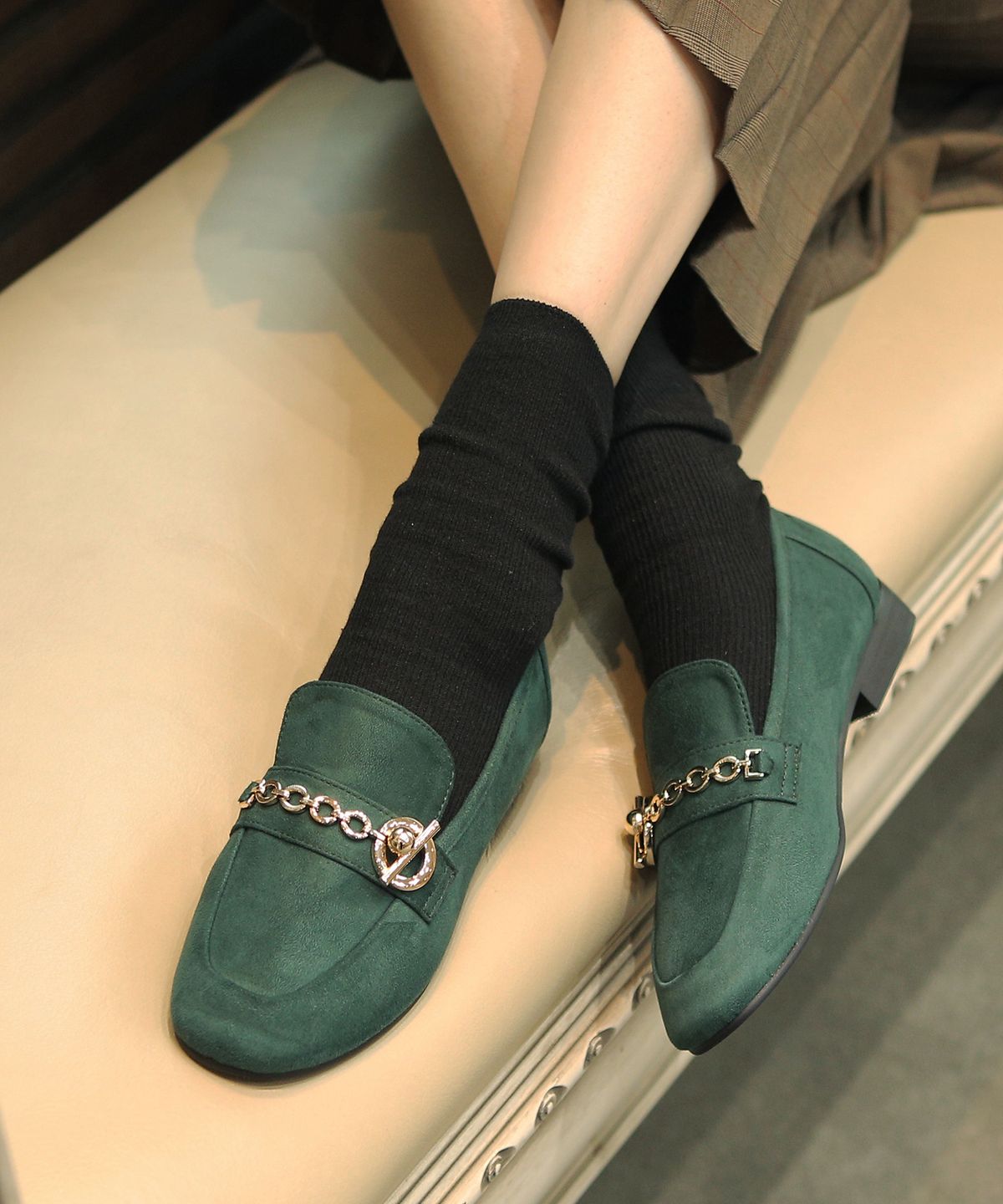 프리플라(FRI FLA) 20B308 darkgreen loafer