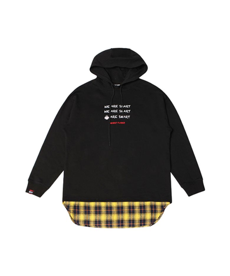 공용 레이어드 후드티 BLACK / MF0WHD13U81