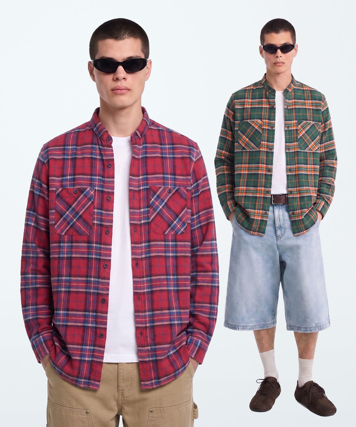 언더에어(UNDERAIR) [차이나카라] AGAMEMNON CHECK SHIRTS (3 COLOR)