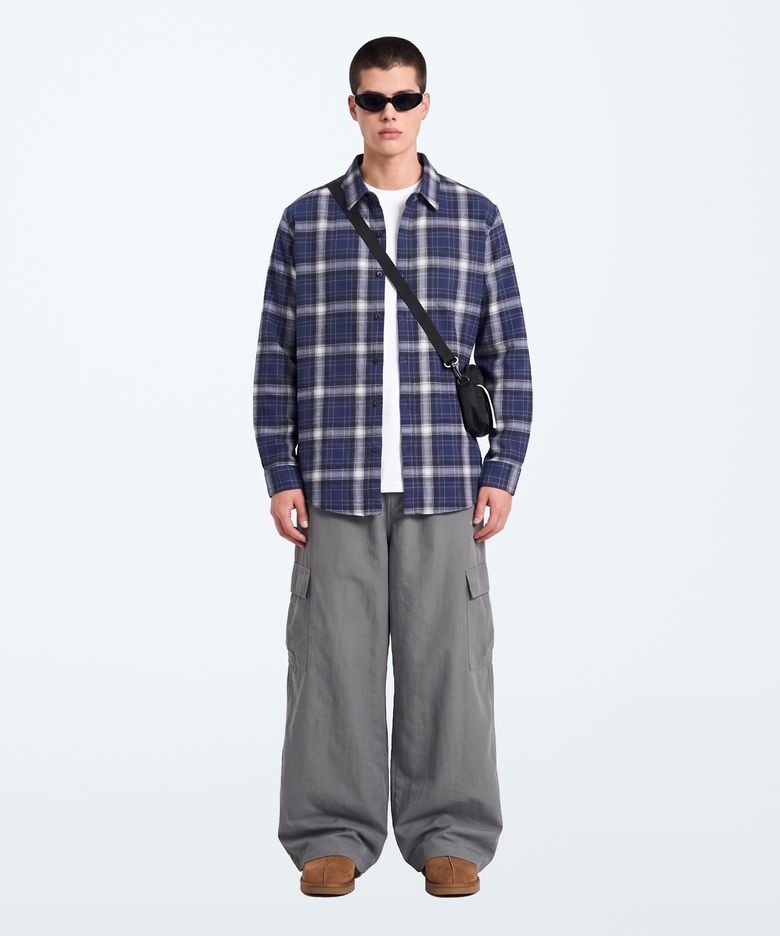 [세미오버핏] GERMAIN CHECK SHIRTS - NAVY