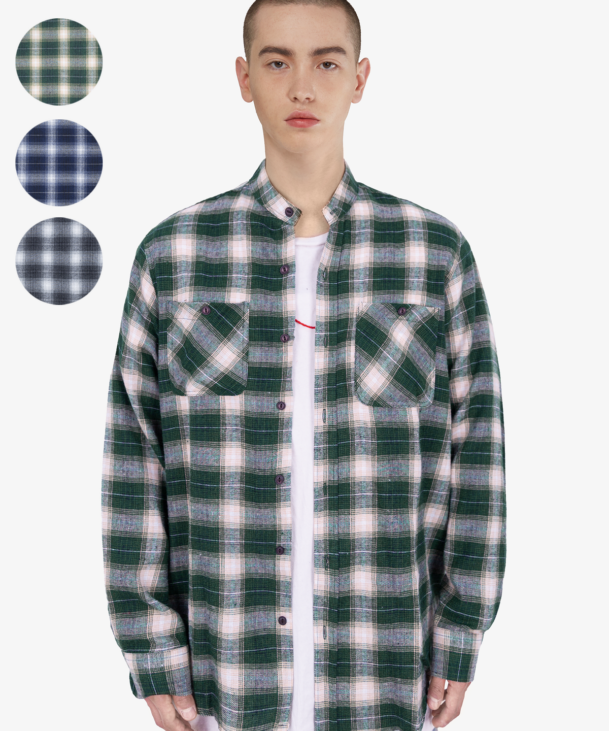 언더에어(UNDERAIR) [차이나카라] MAKE IT UP CHECK SHIRTS (3 COLOR)