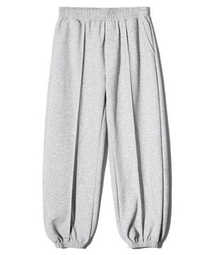 와이드 스웨트 조거 팬츠 그레이