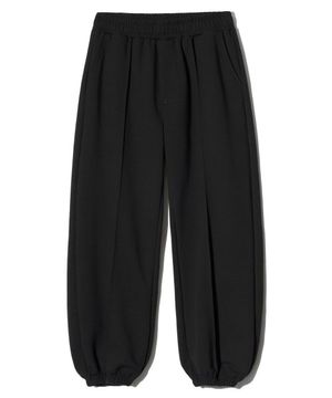 와이드 스웨트 조거 팬츠 블랙
