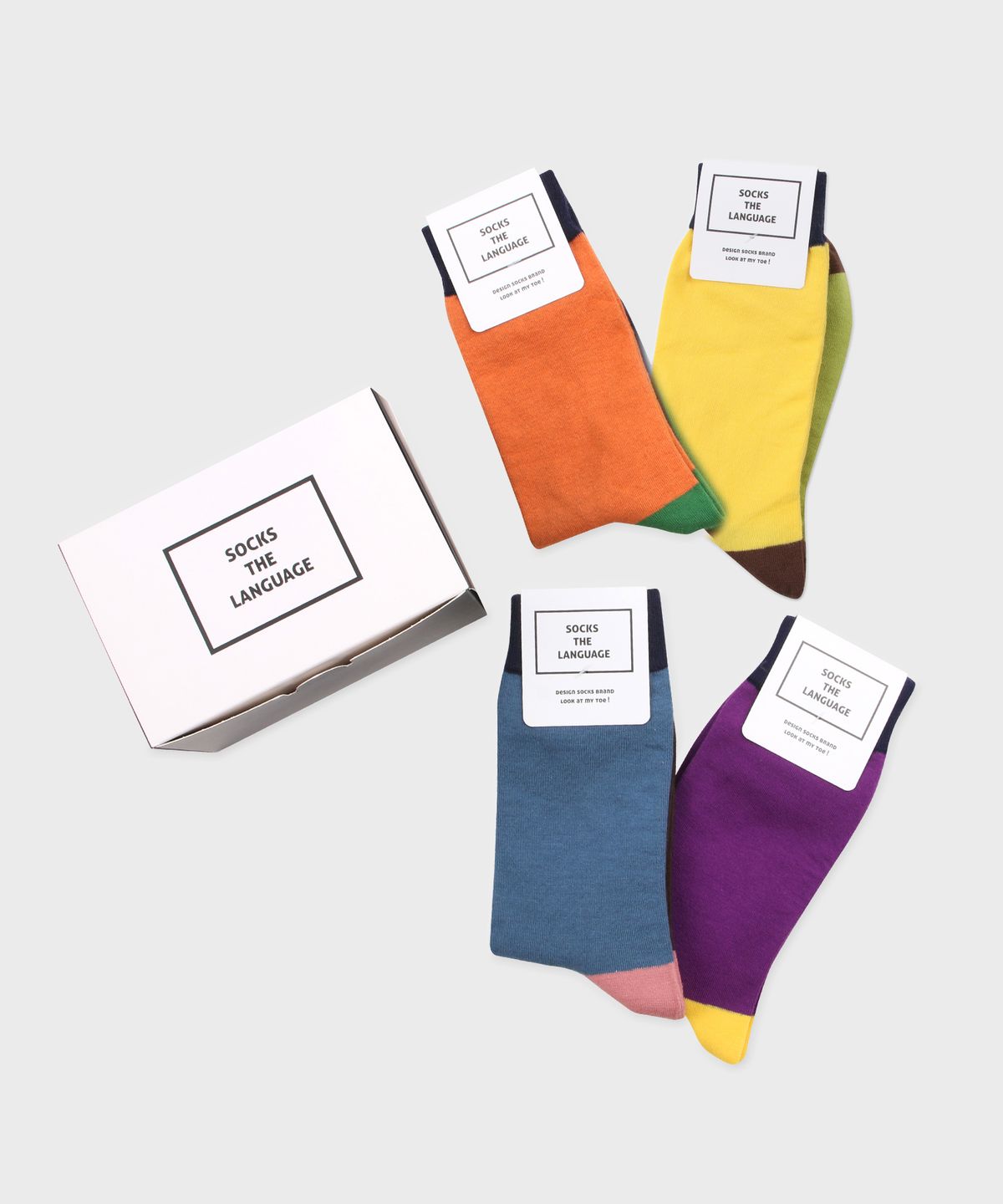 삭스더랭귀지(SOCKS THE LANGUAGE) 시즈닝 패션양말 4SET