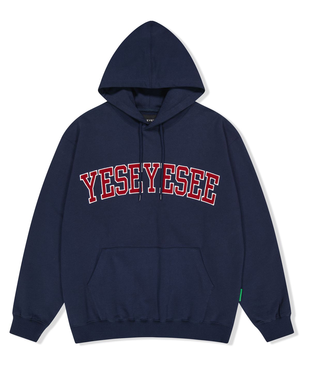 예스아이씨(YESEYESEE) Arch Logo Hoodie Navy