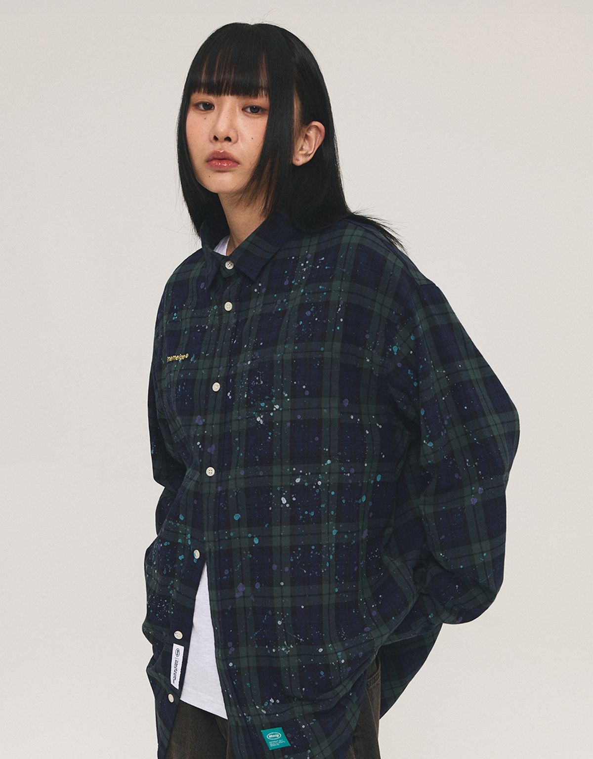 엠엠엘지(MMLG) [Mmlg] FRONT S/P CHECK SHIRT (GREEN)
