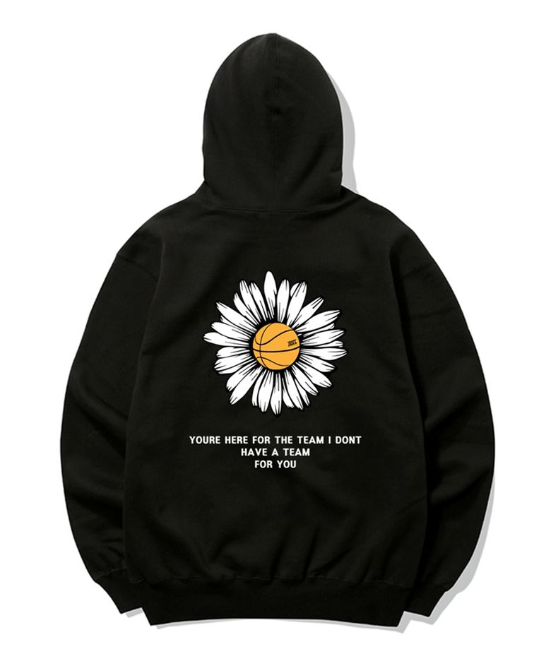 BIG DAISY LOGO 후드티 - 블랙