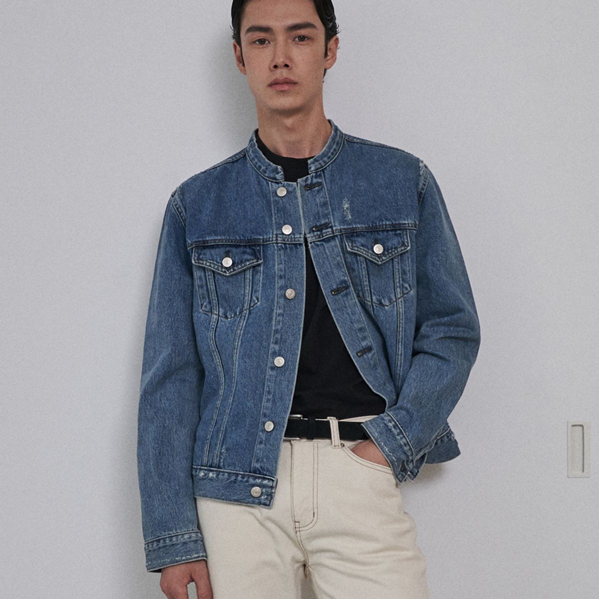 뉴비(NEWBIE) 하이넥데님자켓