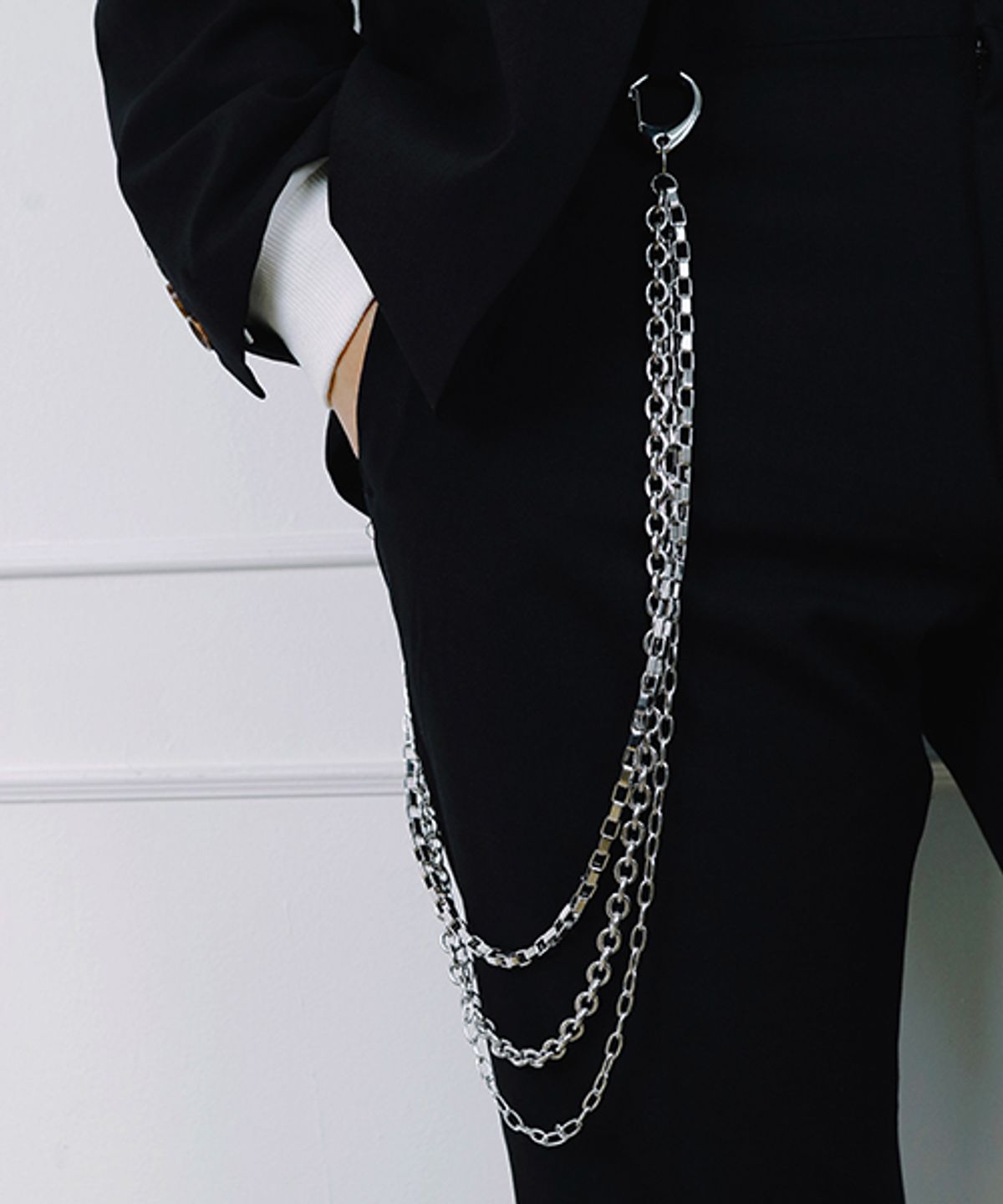 베이스클레프(BASSCLEF) 써지컬스틸 바지체인 스트릿패션 CLEF TROUSERS CHAIN