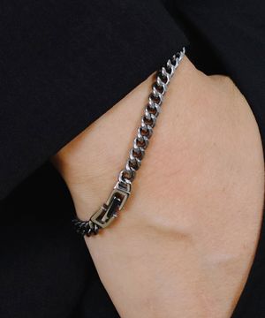 써지컬스틸 유화 블랙 팔찌 CLEF BB CHAIN BRC