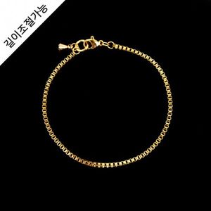 [남여공용] gold도금사각 체인팔찌 / GHMB-160