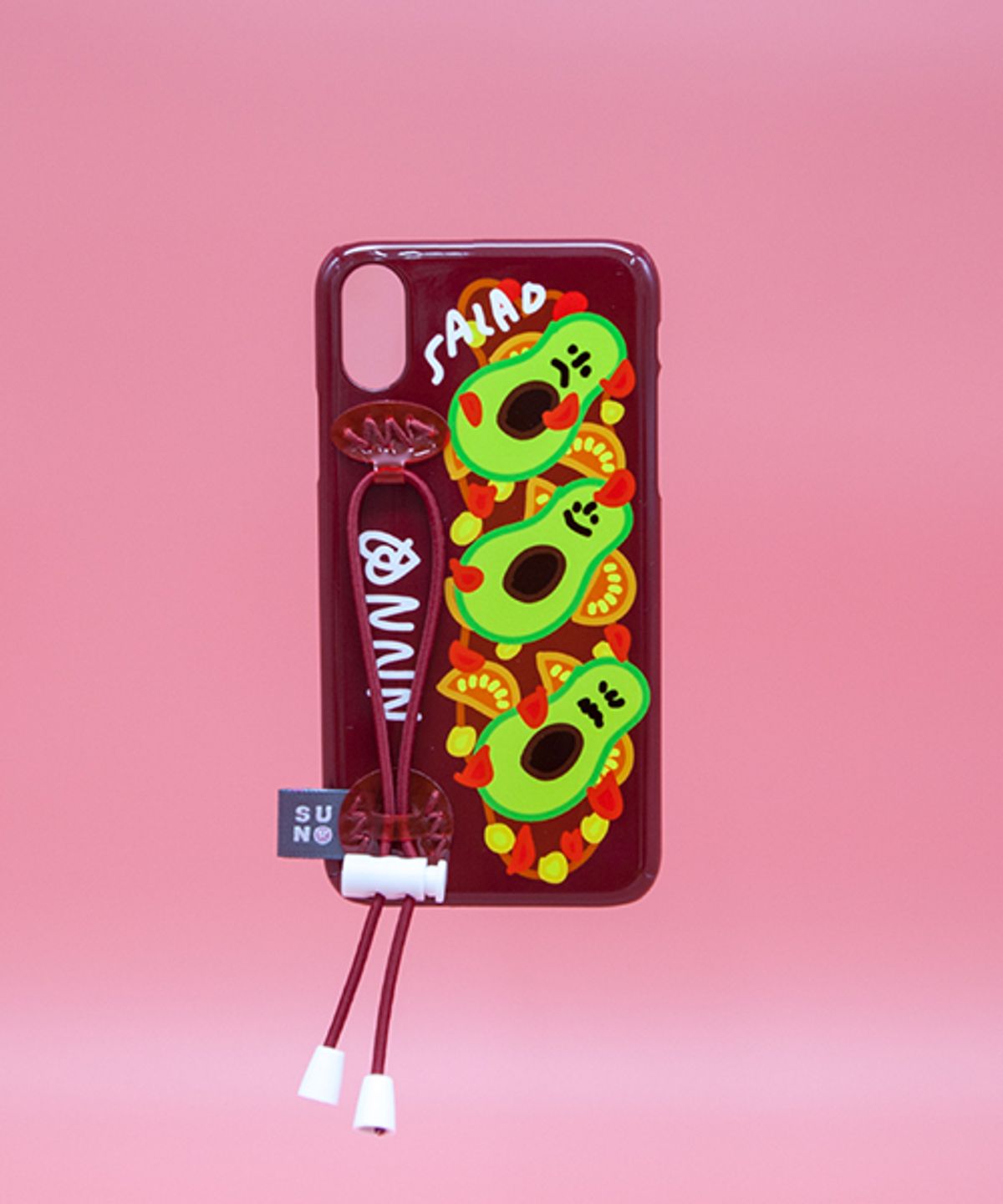 세컨드유니크네임(SECOND UNIQUE NAME) SUN CASE STRING BURGUNDY AVOCADO
