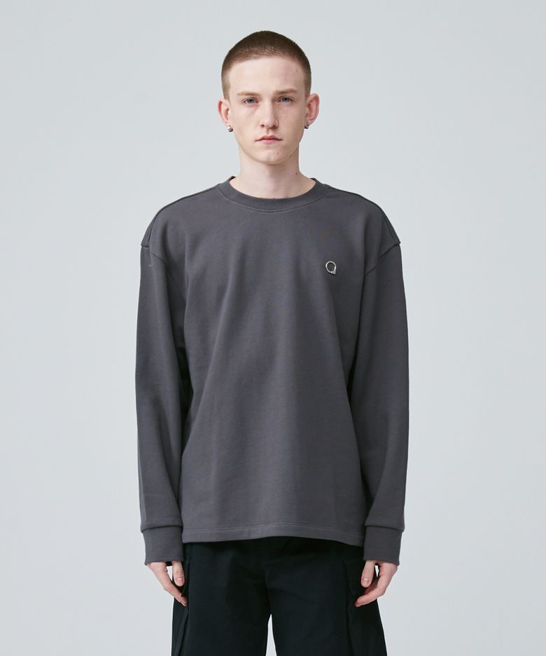 논-립 포인트 스웻셔츠[차콜]