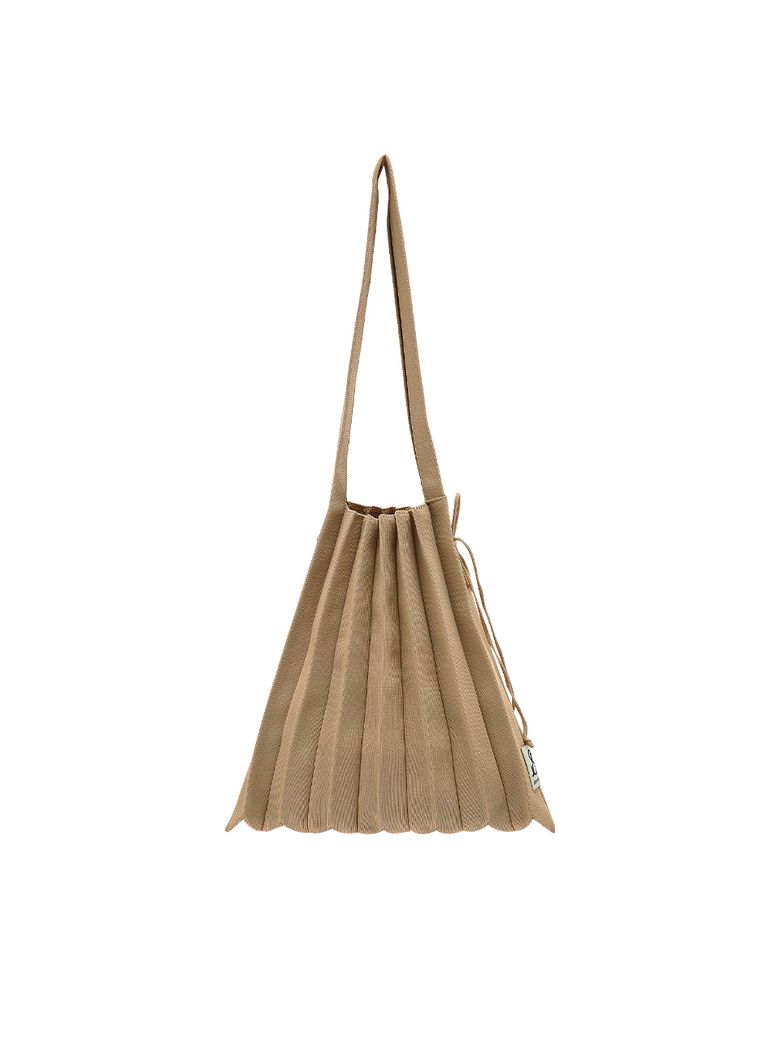 Lucky Pleats Knit M Hazelnut Beige