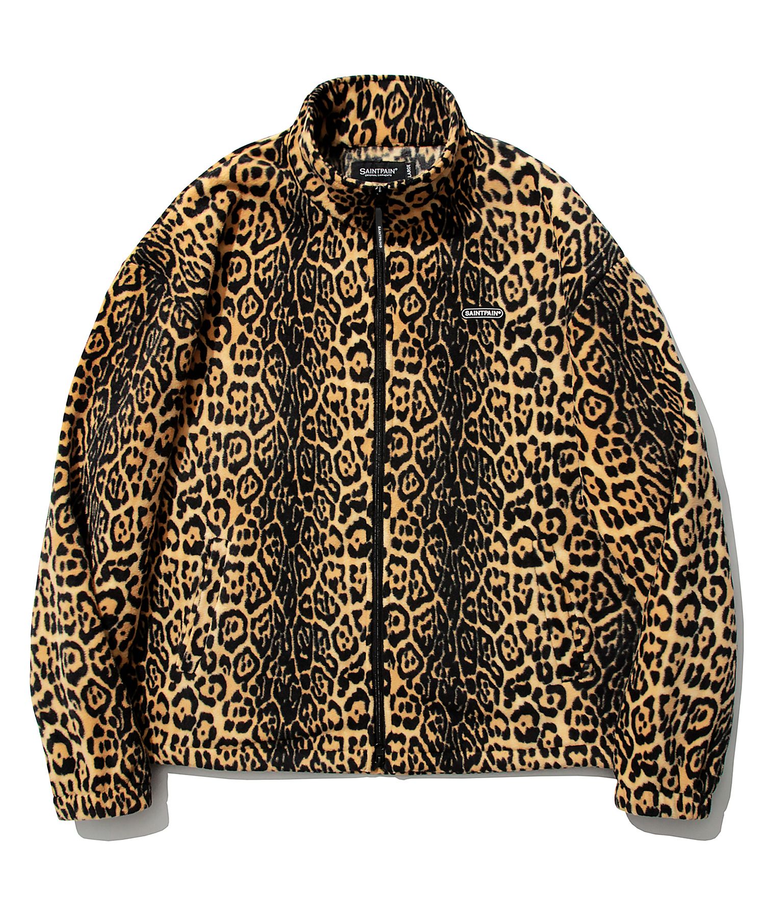 MUSINSA | SAINTPAIN SP LEOPARD FLEECE ZIP-UP JACKET-YELLOW