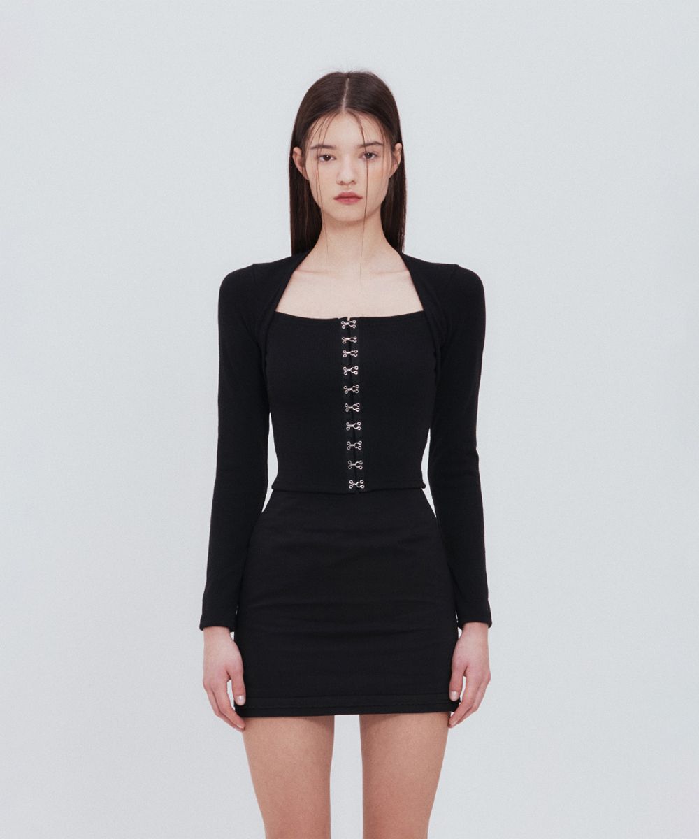 トップス NOT YOUR ROSE Hook Square Top MUSINSA MUSINSA公式 | NOT YOUR ROSE フックスクエアトップ（ブラック）