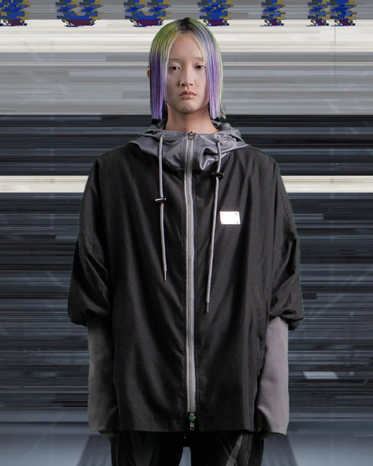 우빙(WOOVING) ROCKET HOOD ZIP (BLACK)
