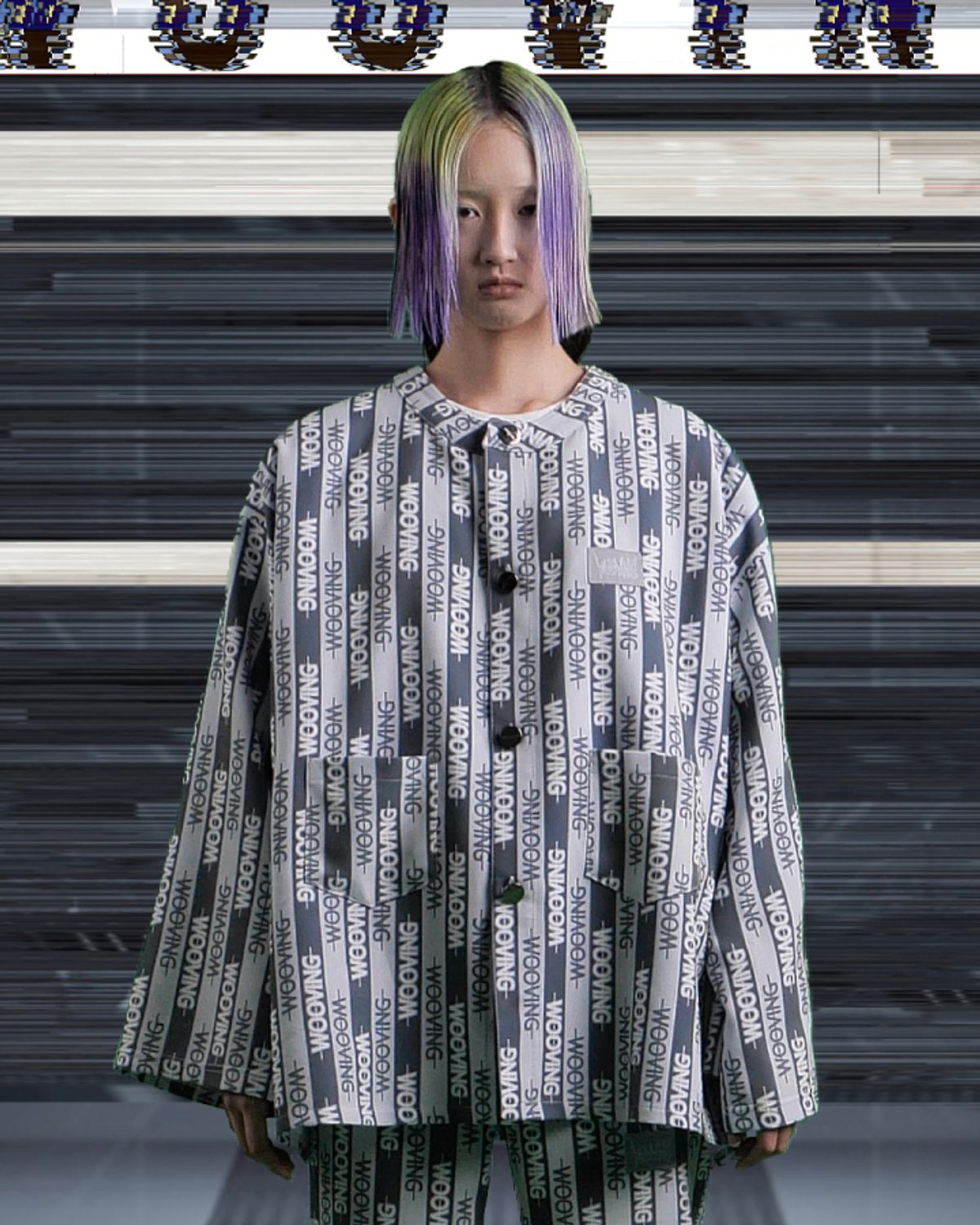 우빙(WOOVING) HOSPITAL ROUND SHIRTS (GRAY)