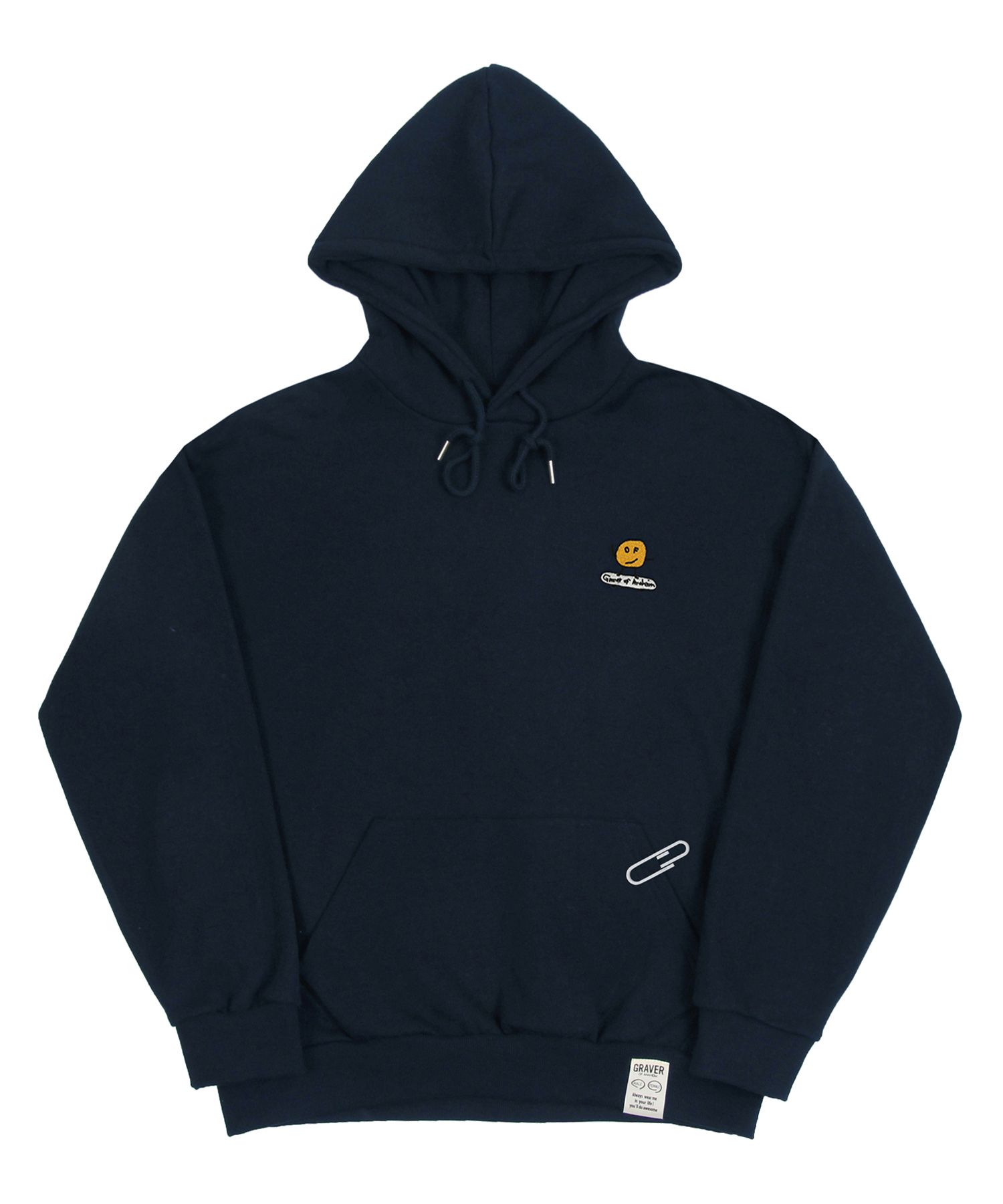 【GRAVER】Dot Board Embroidery White Clip Hood Zip Up GRAVER】Dot Board Embroidery White Clip Hood Zip Up (GRAVER