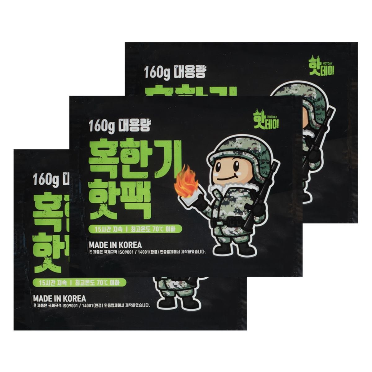 핫데이(HOTDAY) 고사양 핫팩 포켓타입 고사양 혹한기형 160g 30매