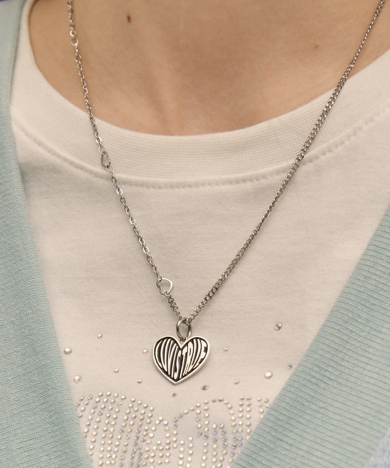 PO HEART NECKLACE(SILVER)