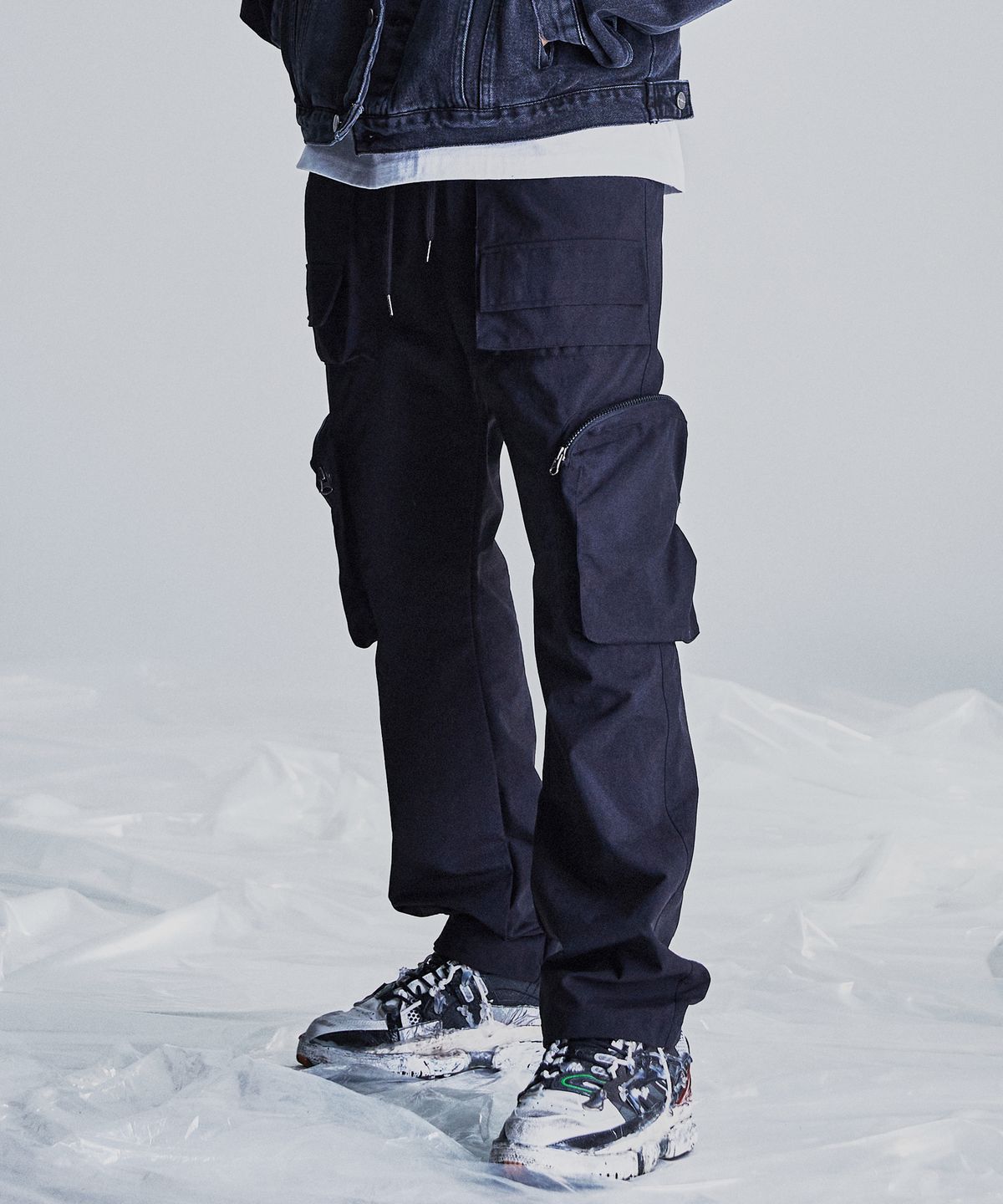 낫포너드(NOT4NERD) Nylon Utility Zipper Cargo Pants - Black