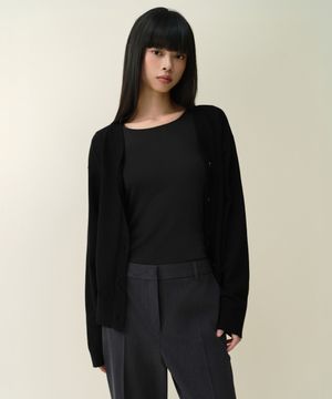 [힛탠다드] 우먼즈 크루 넥 티셔츠_이너 웨어 [블랙]