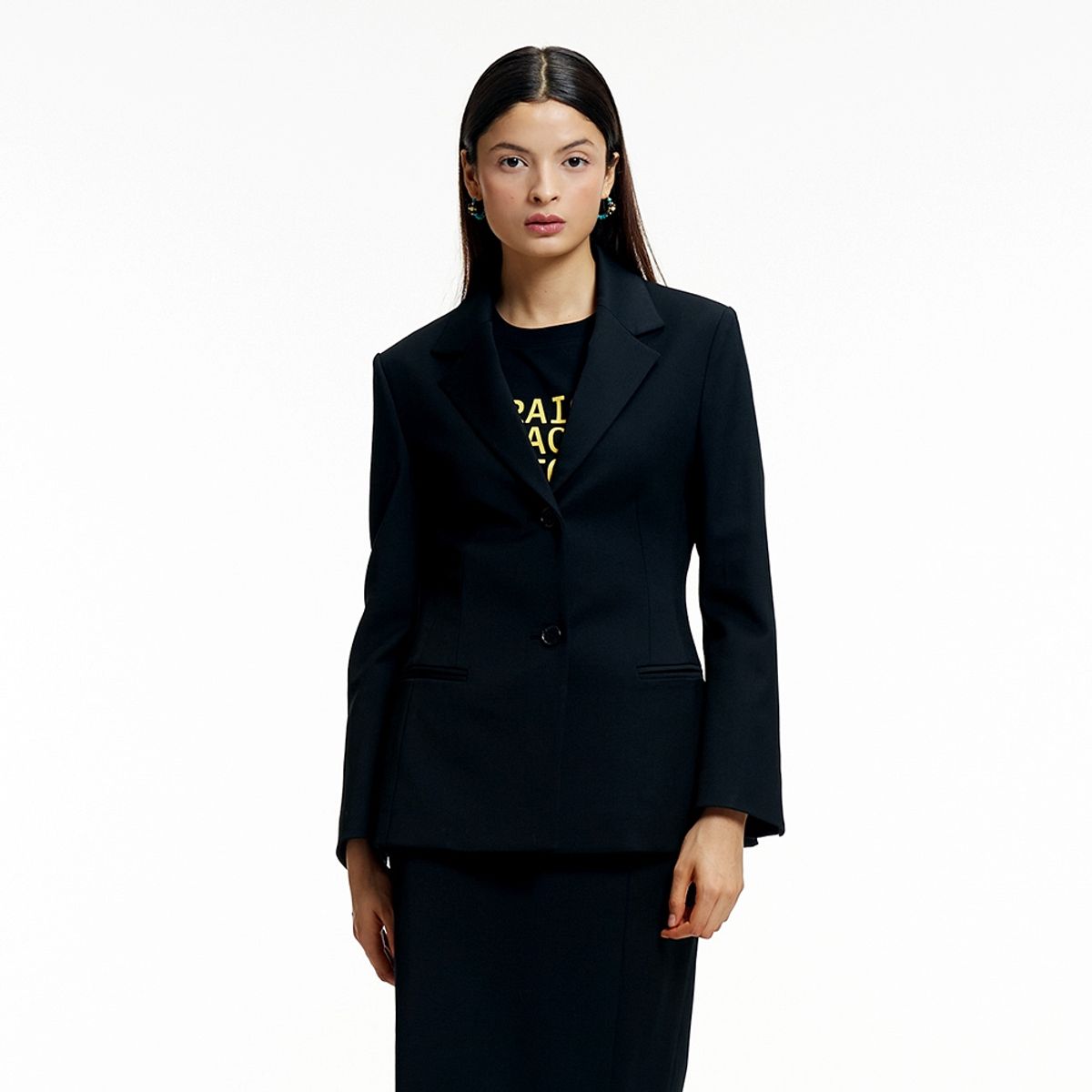 핀블랙(PINBLACK) HOURGLASS SLIM JACKET BLACK